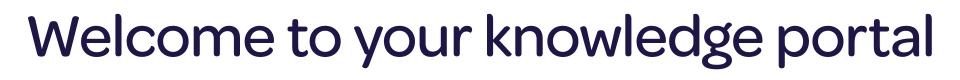 your knowledge portal